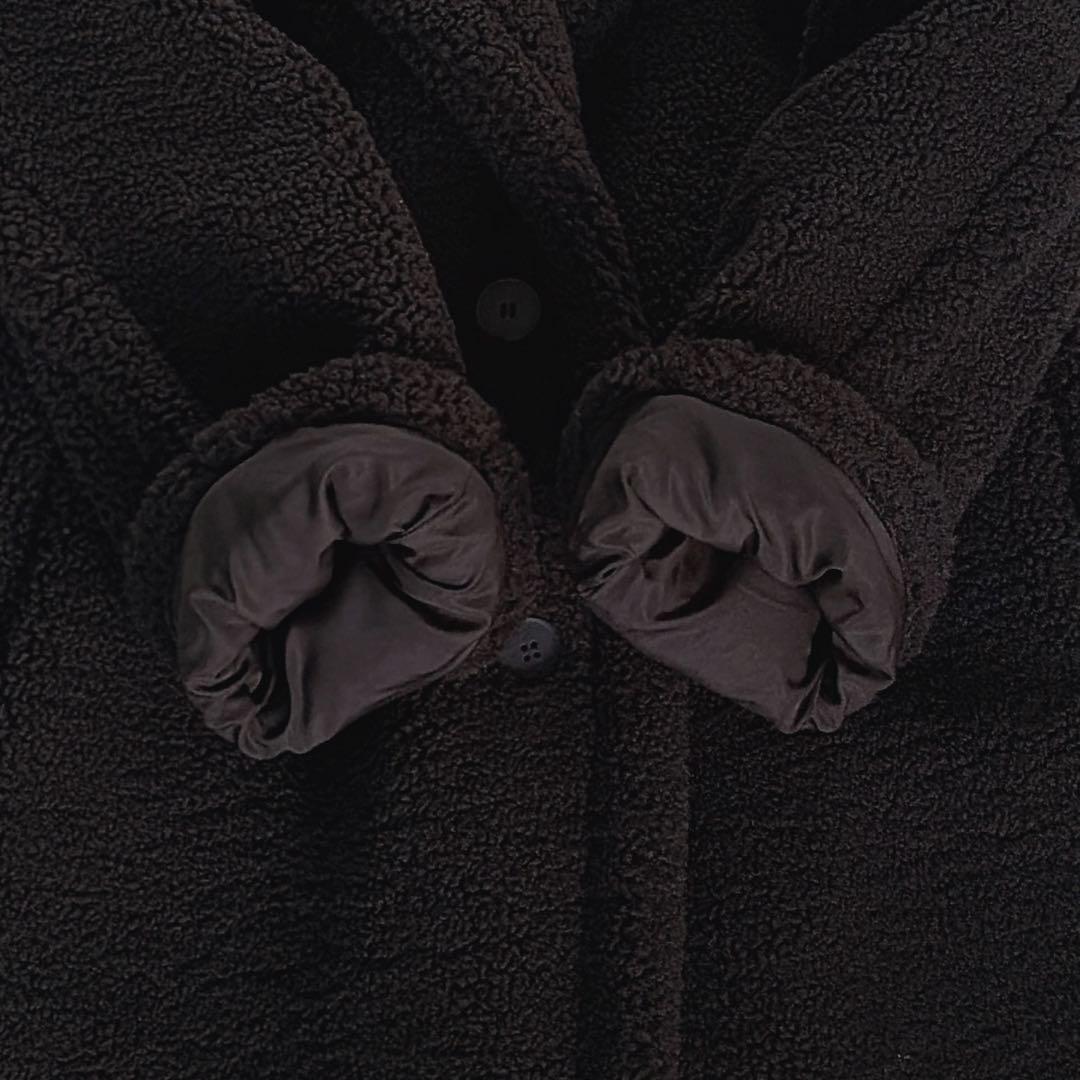 極美品✨完売入手困難【ザラ】テディベアコート エクストラロングボアコート 黒XS