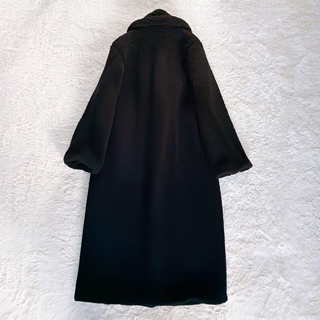 極美品✨完売入手困難【ザラ】テディベアコート エクストラロングボアコート 黒XS