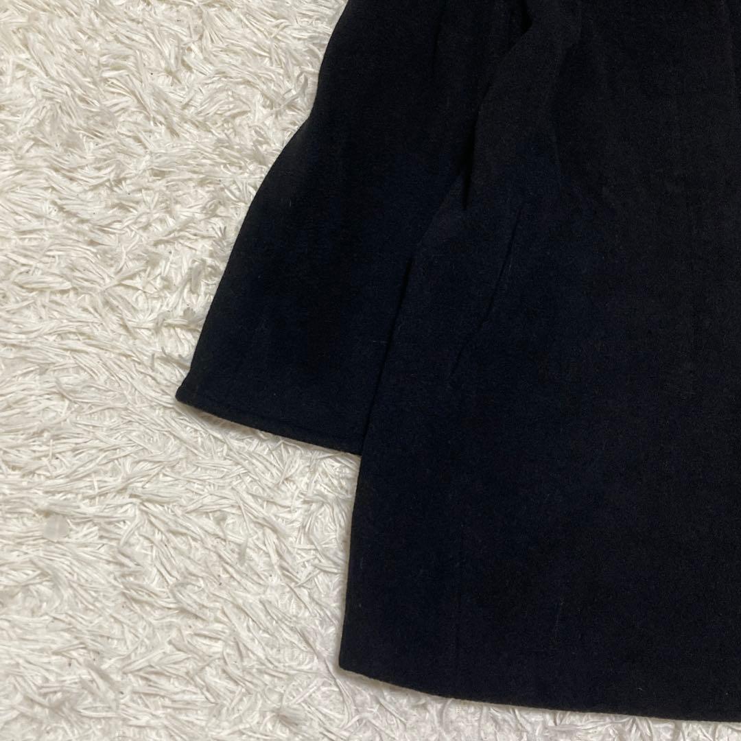 美品✨MAXMARA ヌートリアファー　コート　銀タグ　XL 黒　ミドル　ウール