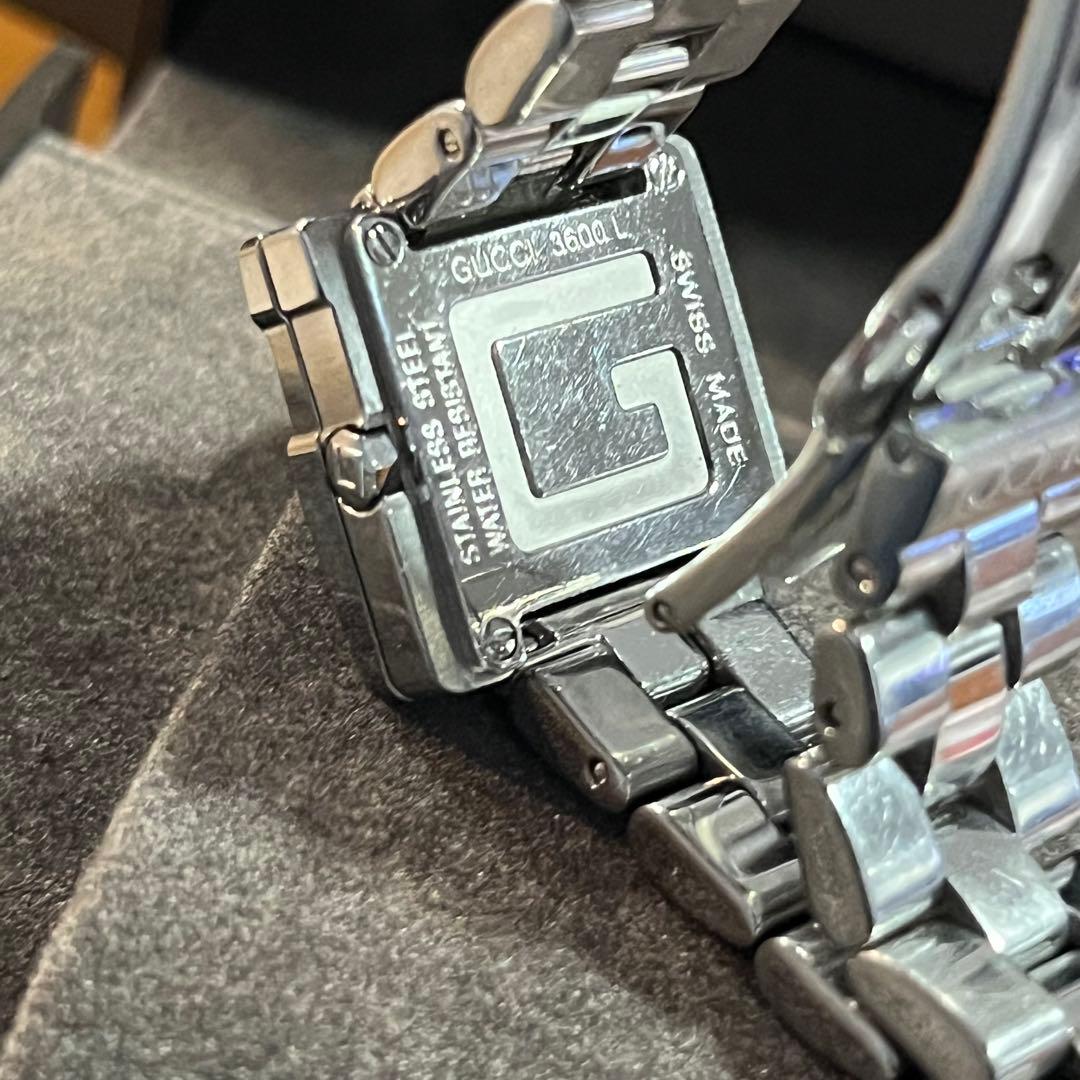 308 GUCCI 時計　レディース 3600L Gロゴ Gフェイス　スクエア