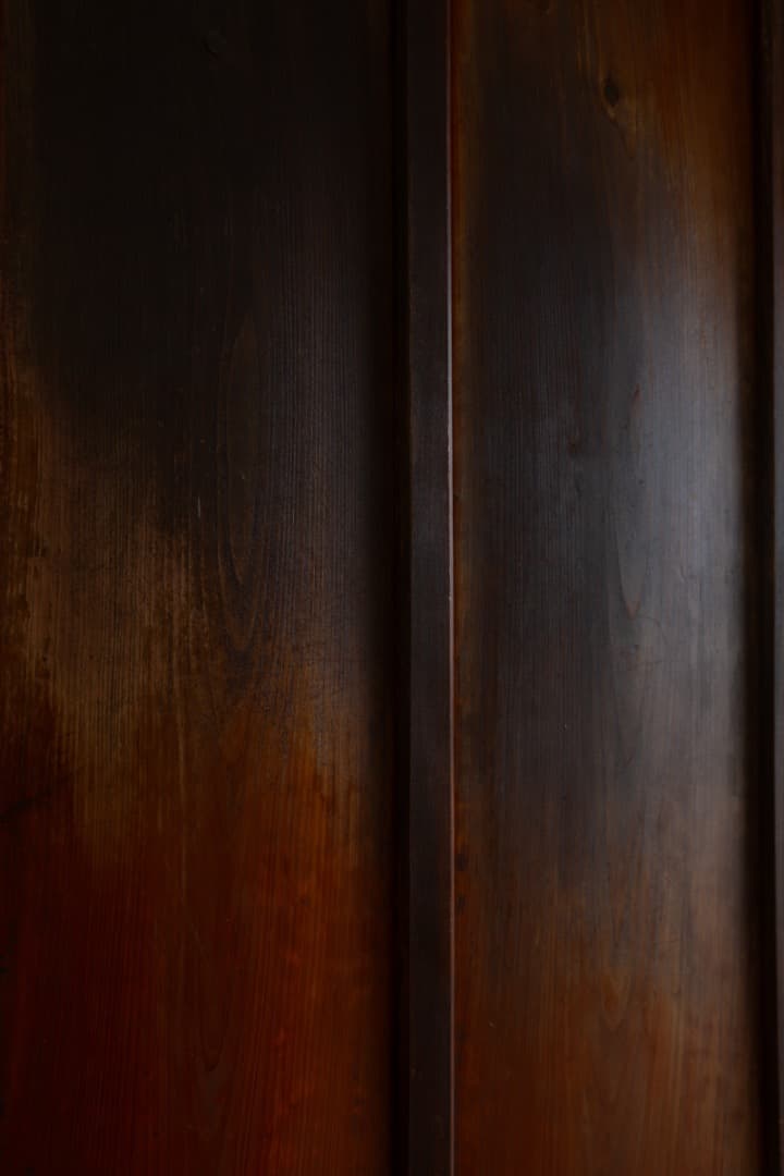 [nota]ダイヤガラスの木製扉 真鍮金具付き/ 古建具 ドア