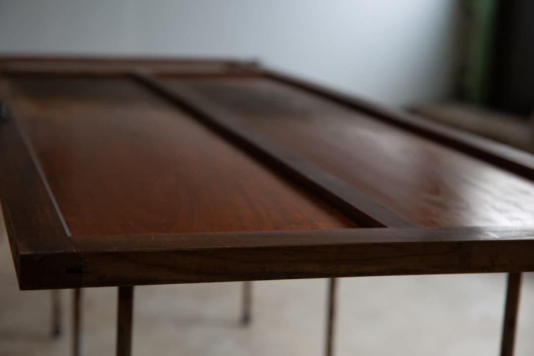 [nota]ダイヤガラスの木製扉 真鍮金具付き/ 古建具 ドア