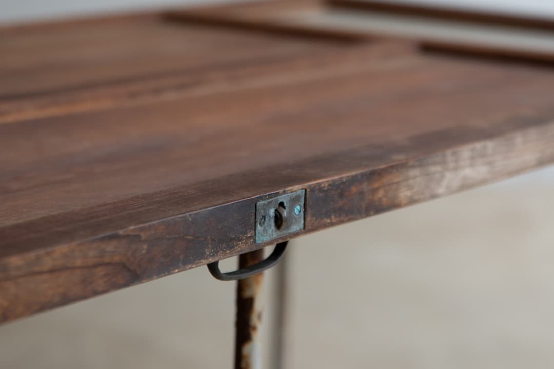 [nota]ダイヤガラスの木製扉 真鍮金具付き/ 古建具 ドア