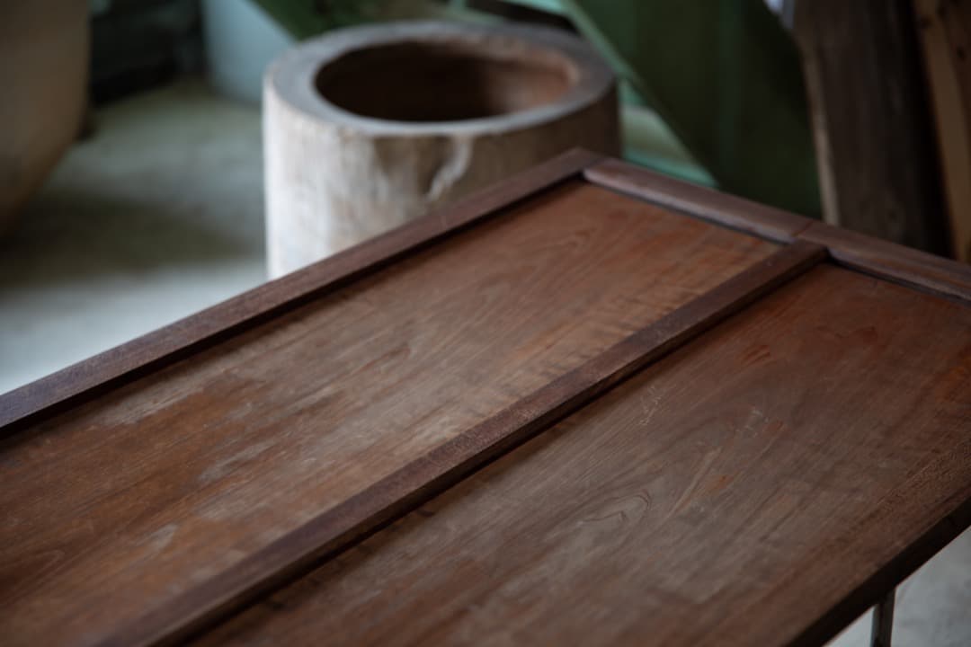 [nota]ダイヤガラスの木製扉 真鍮金具付き/ 古建具 ドア