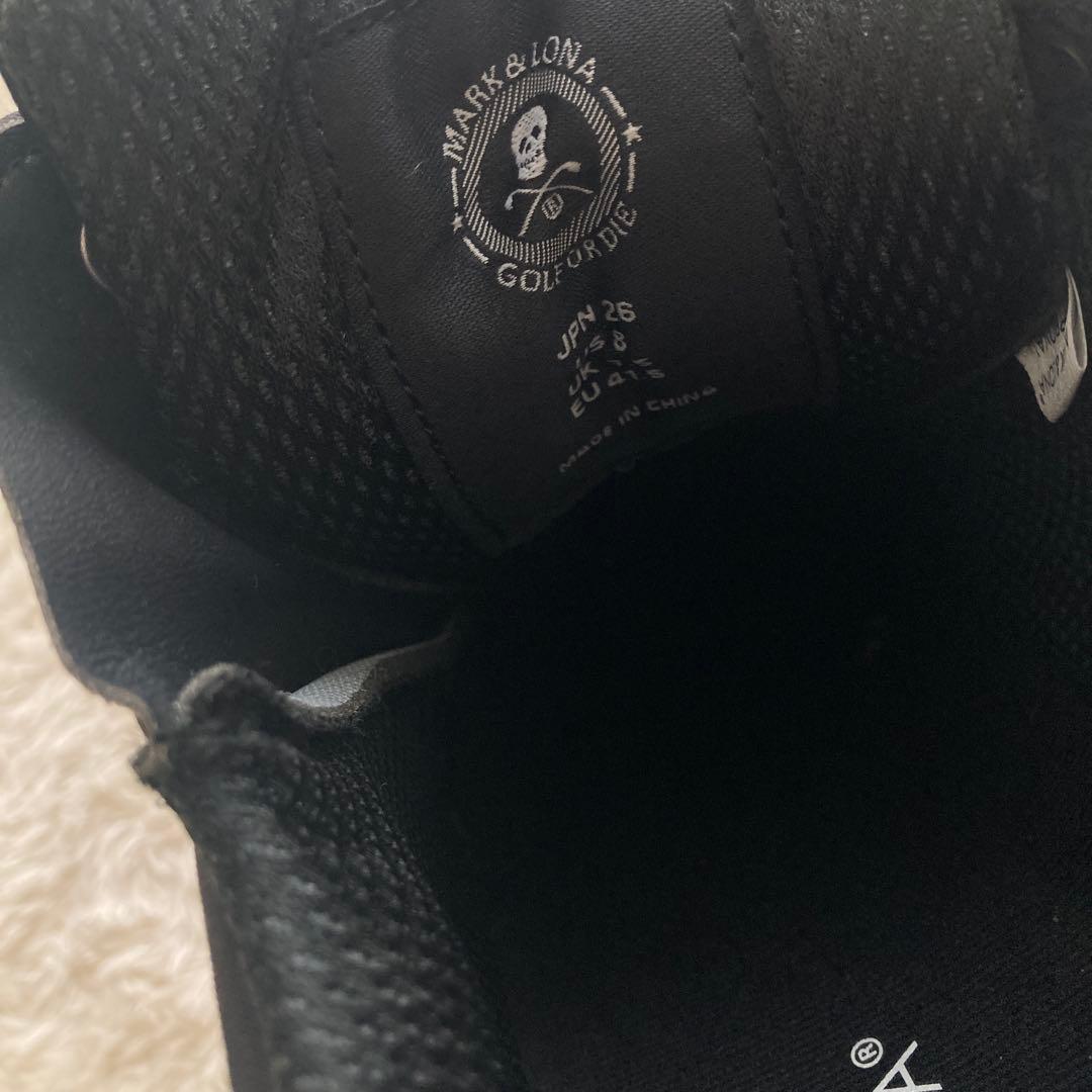 新品！MARK&LONA マークアンドロナ　ゴルフシューズ　ブラック　26.0㌢