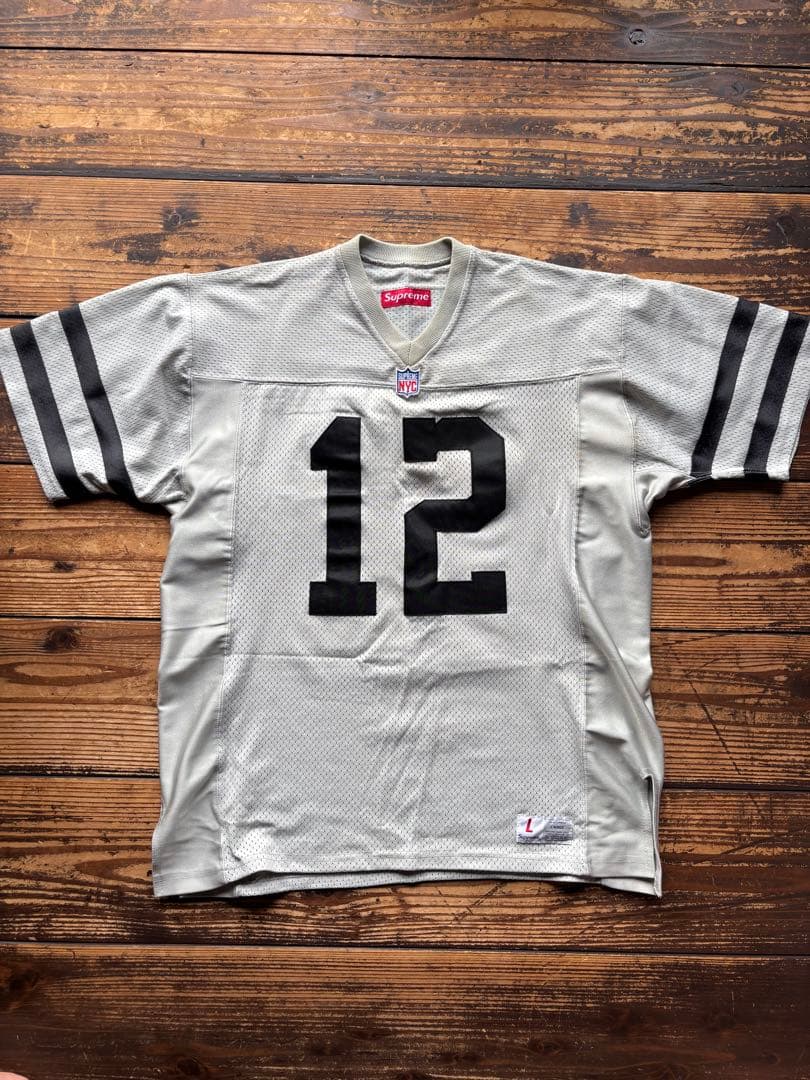 2012 old Supreme フットボールシャツ L グレー