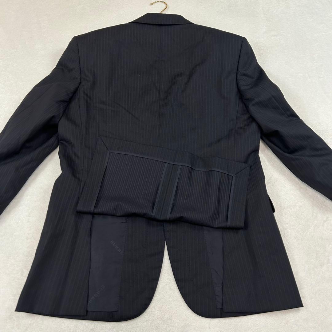 K561 L バーバリーロンドン 肩パット入り スーツ上下 ネイビー メンズ