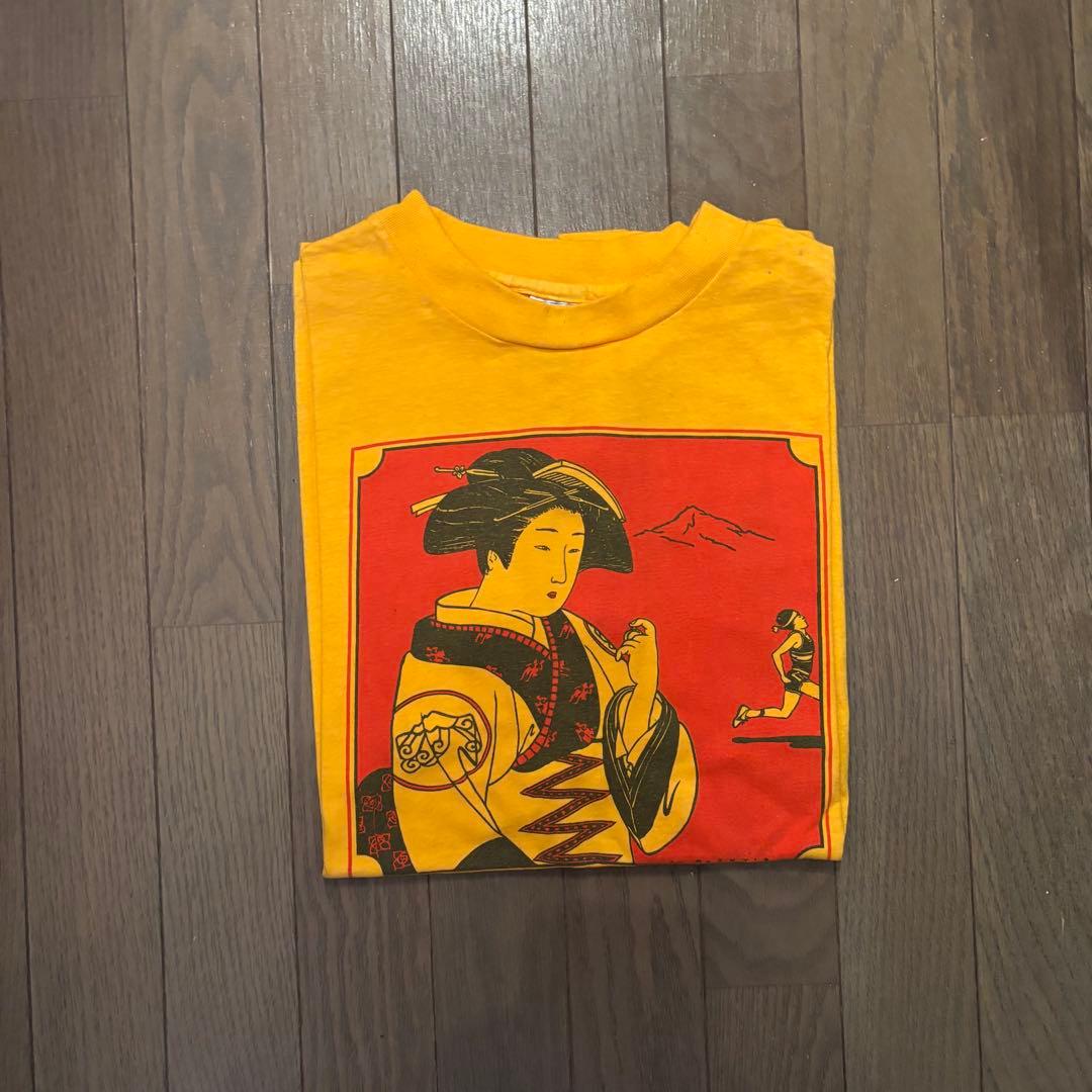 ナイキ　NIKE 浮世絵 Tシャツ XL シングル　ビンテージ　芸者　風車タグ