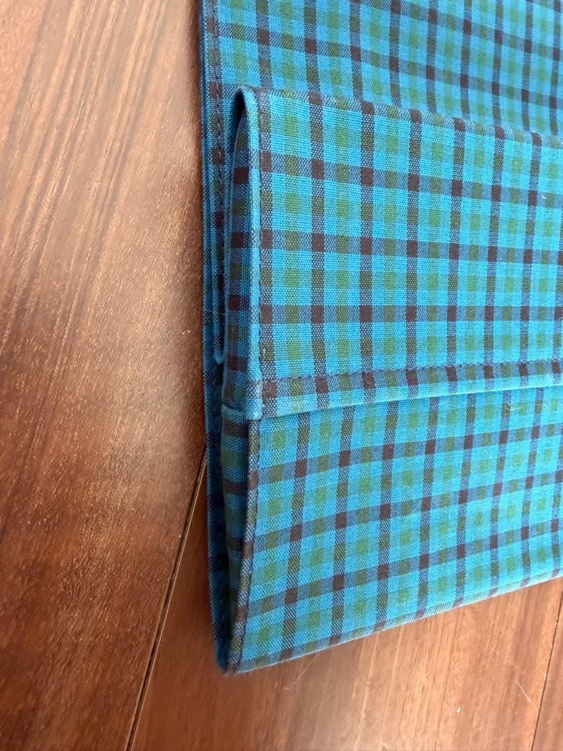 ファミリア　チェック柄トートバッグ クマチャーム付き