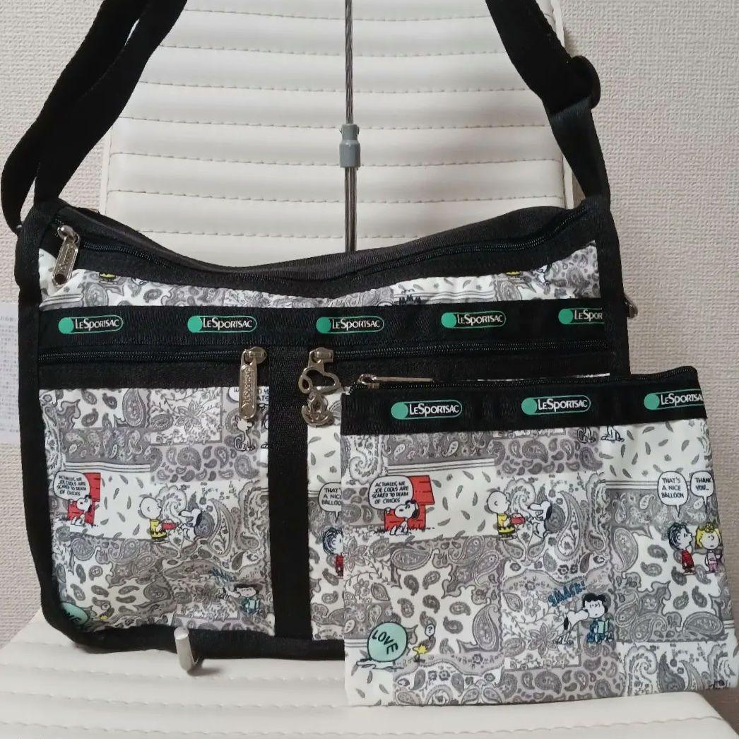 2743　レア　レスポートサック　スヌーピー　ショルダーバッグ　ポーチ付　未使用
