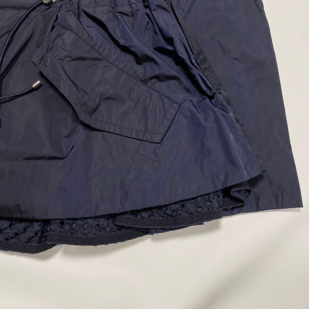 MONCLER LOTUS ナイロンジップアップパーカー　ドローコード　レース