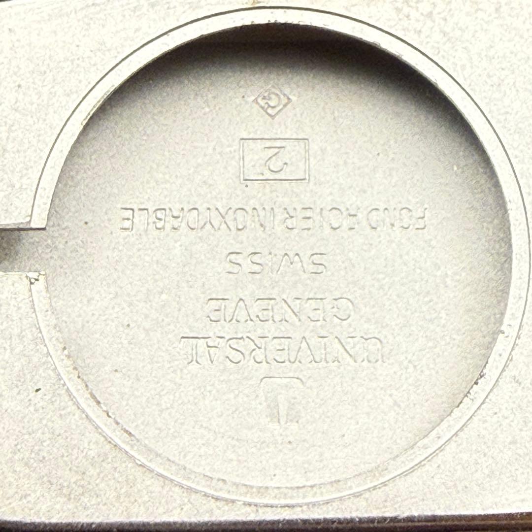 稼働品 ユニバーサル・ジュネーブ 自動巻き 角型 ゴールド文字盤 ユニセックス