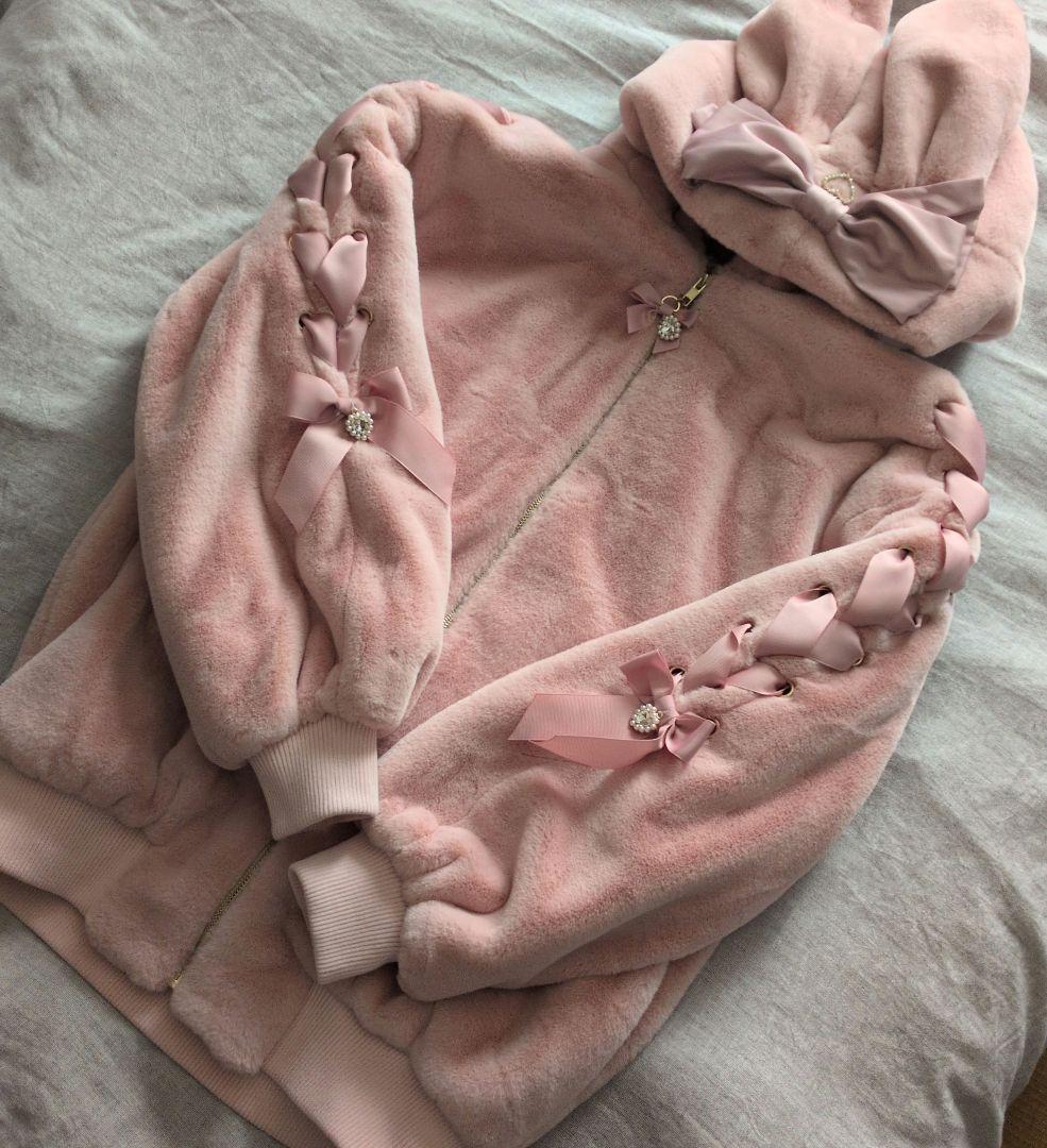 いめ様。【美品】リズリサ　リボンうさみみファーブルゾン