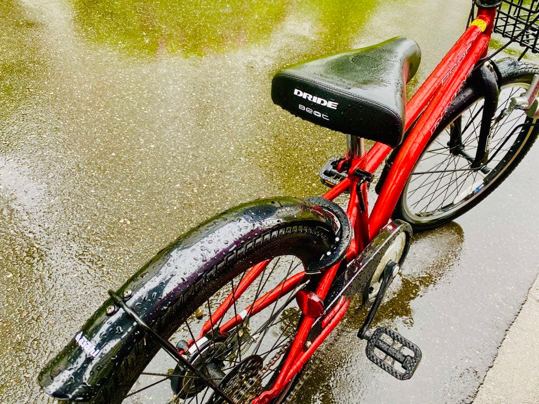 子供用自転車 オレンジ色 22インチ(125cm) バスケット付き