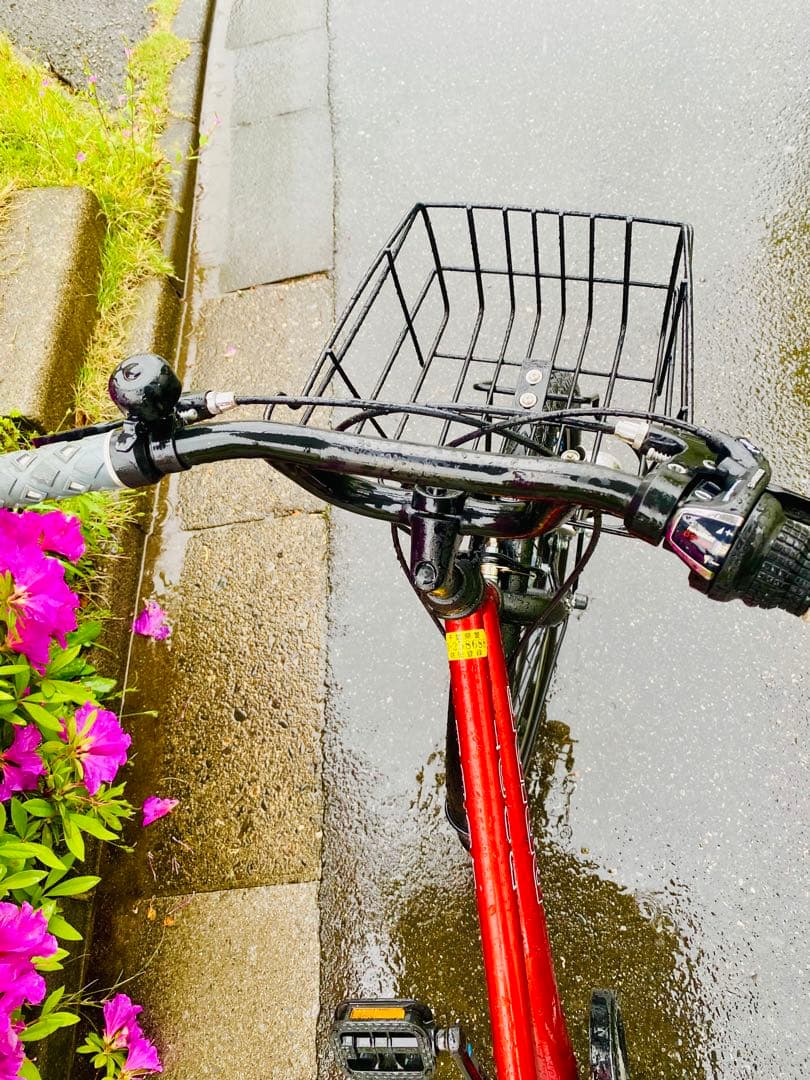 子供用自転車 オレンジ色 22インチ(125cm) バスケット付き