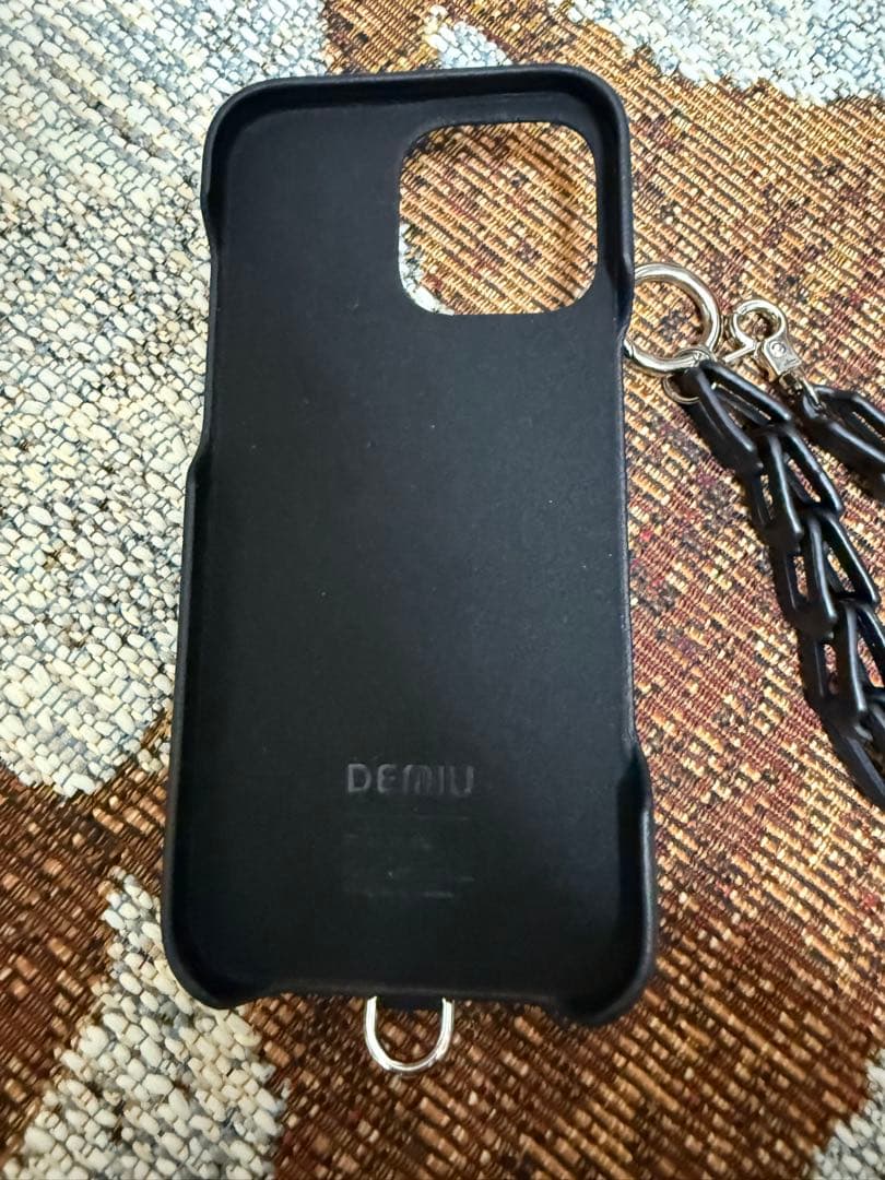 DEMIU デミュウ　iPhone16promax ブラック　牛革※セットのみ