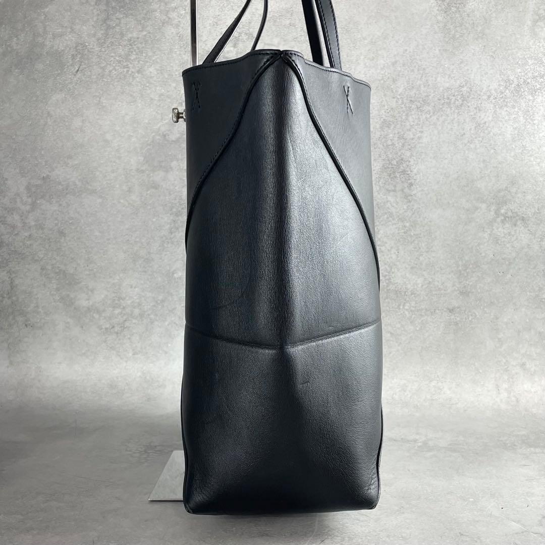 現行✨ ロエベ パズル ミディアムトート シャイニーカーフ ブラック 本革