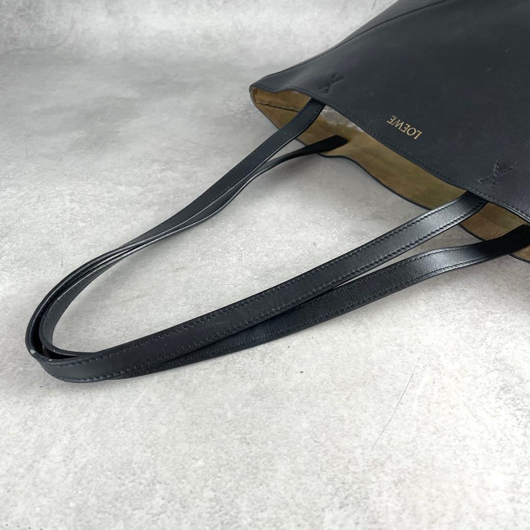 現行✨ ロエベ パズル ミディアムトート シャイニーカーフ ブラック 本革