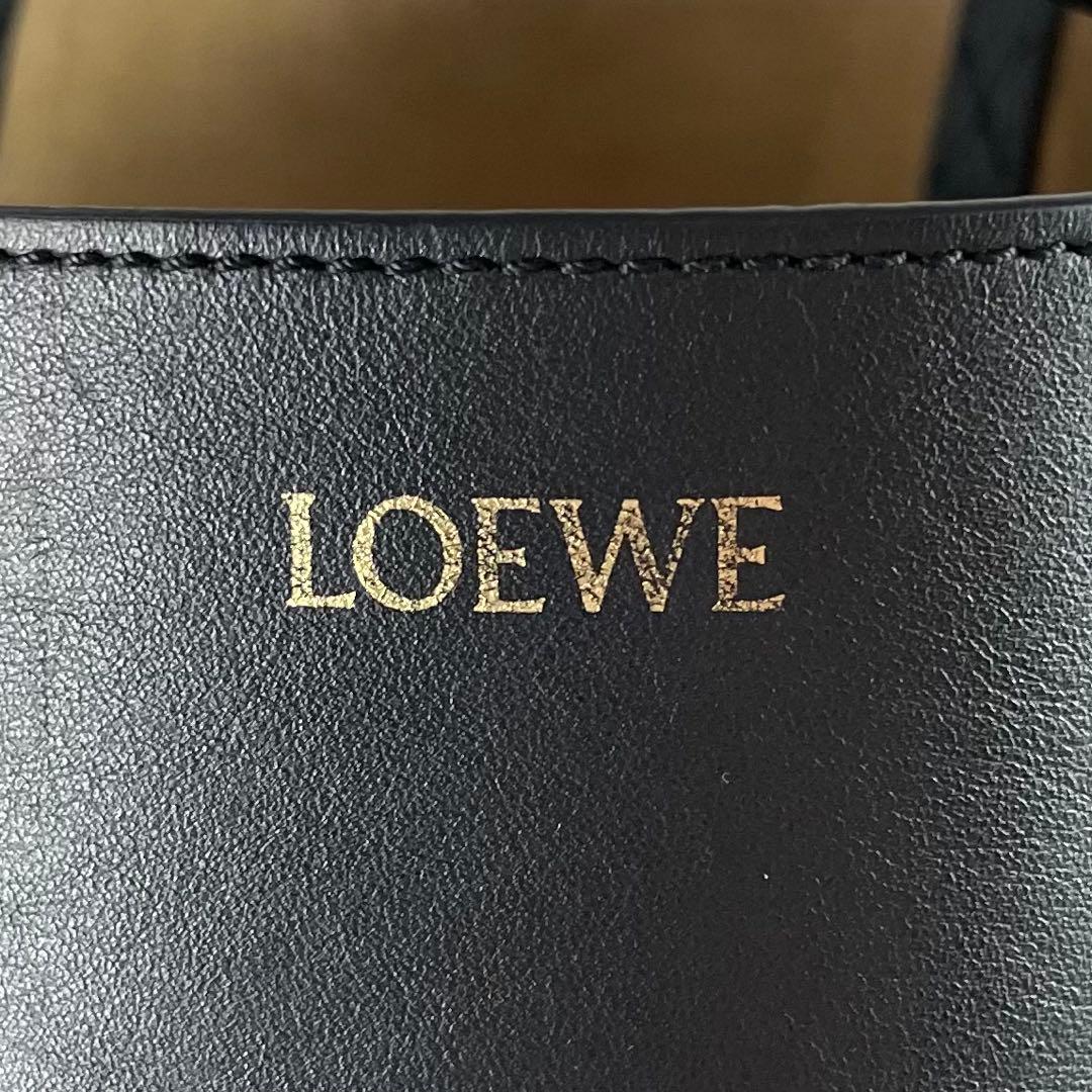 現行✨ ロエベ パズル ミディアムトート シャイニーカーフ ブラック 本革