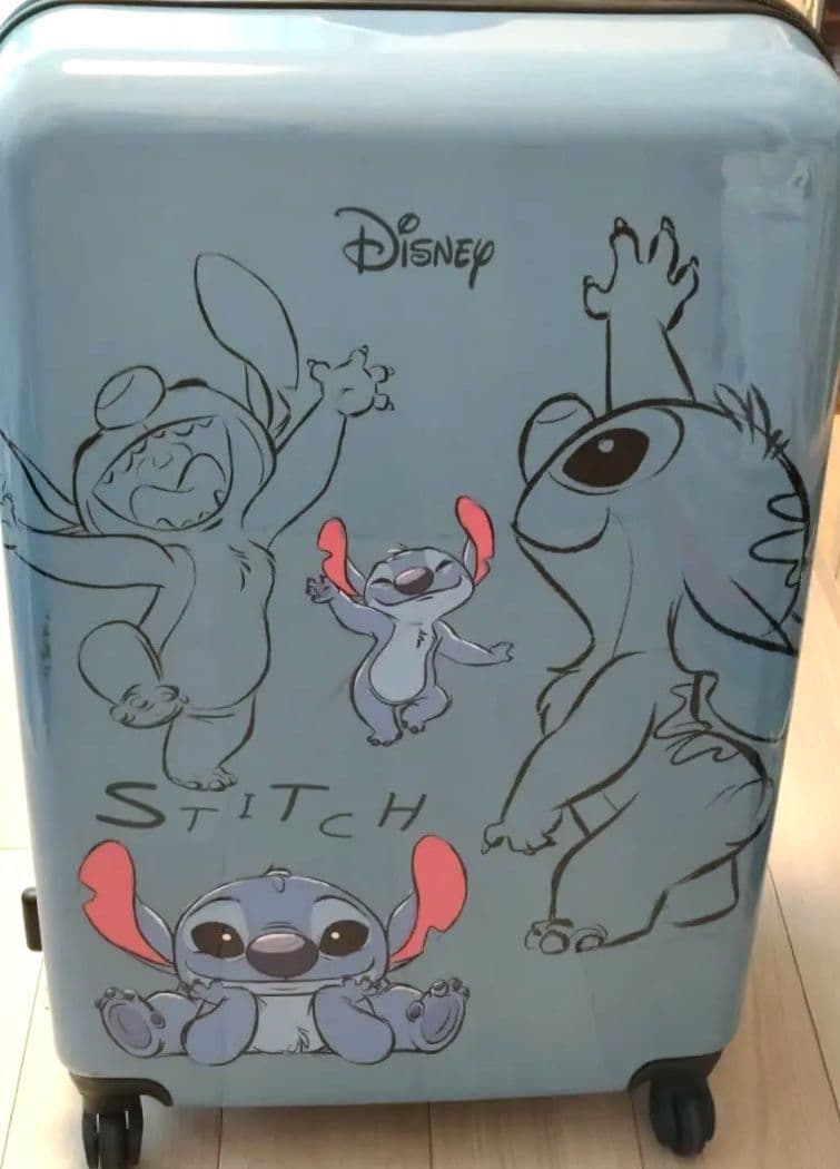 Disney Stitch キャリーケース 中型 水色