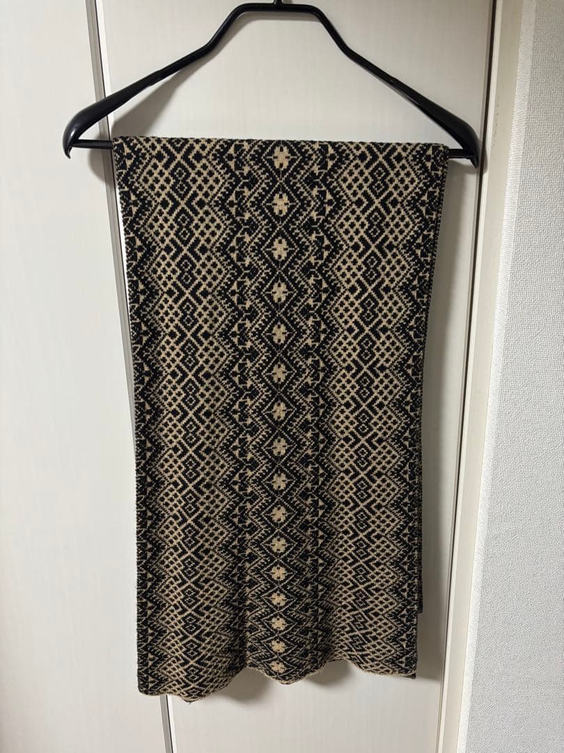 DRIES VAN NOTEN 総柄ニットロングマフラー　ドリスヴァンノッテン