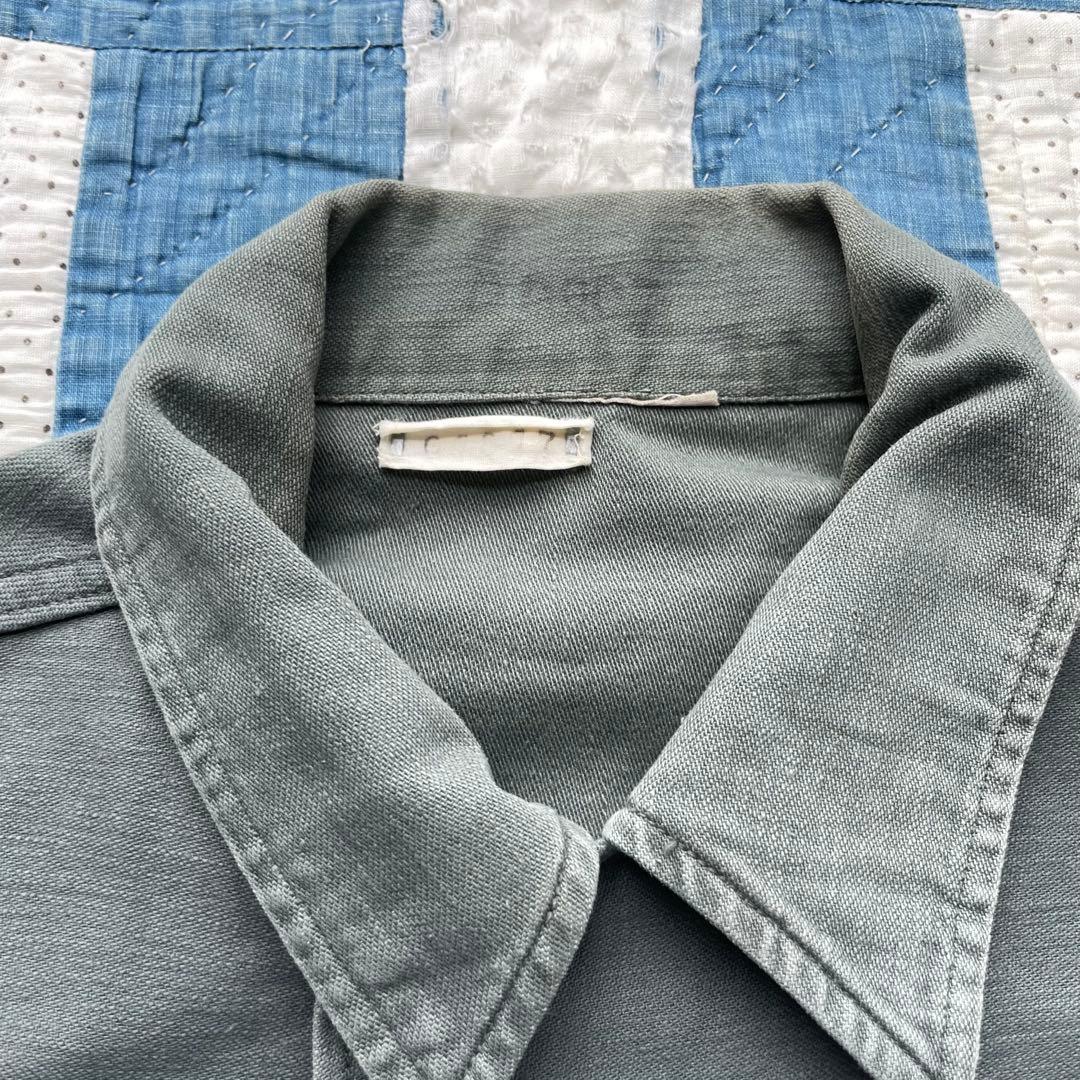 50s USAF ユーティリティシャツ セージグリーン