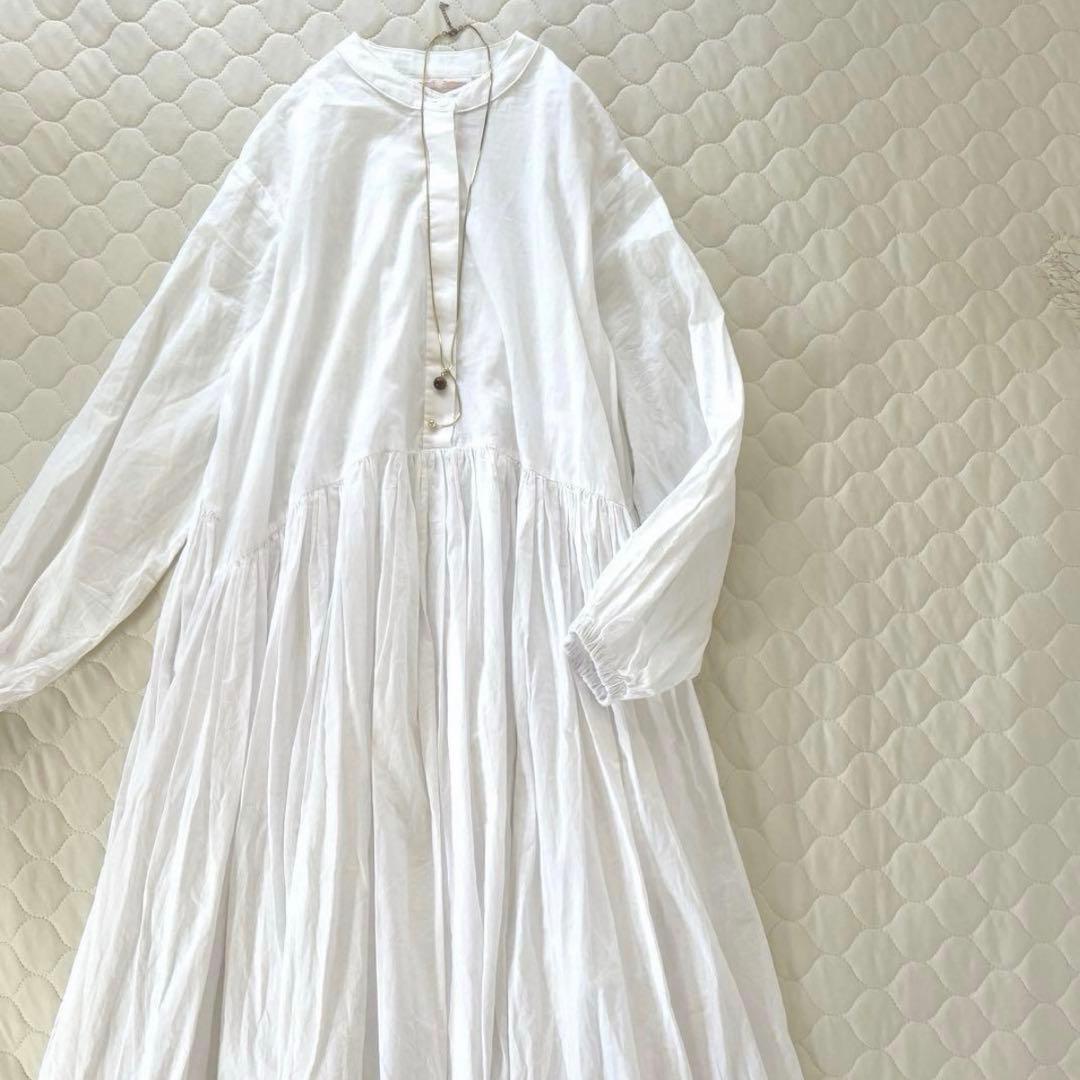 BEARDSLEY ギャザーワンピース　ホワイト　サイズ1 ベストとも◎