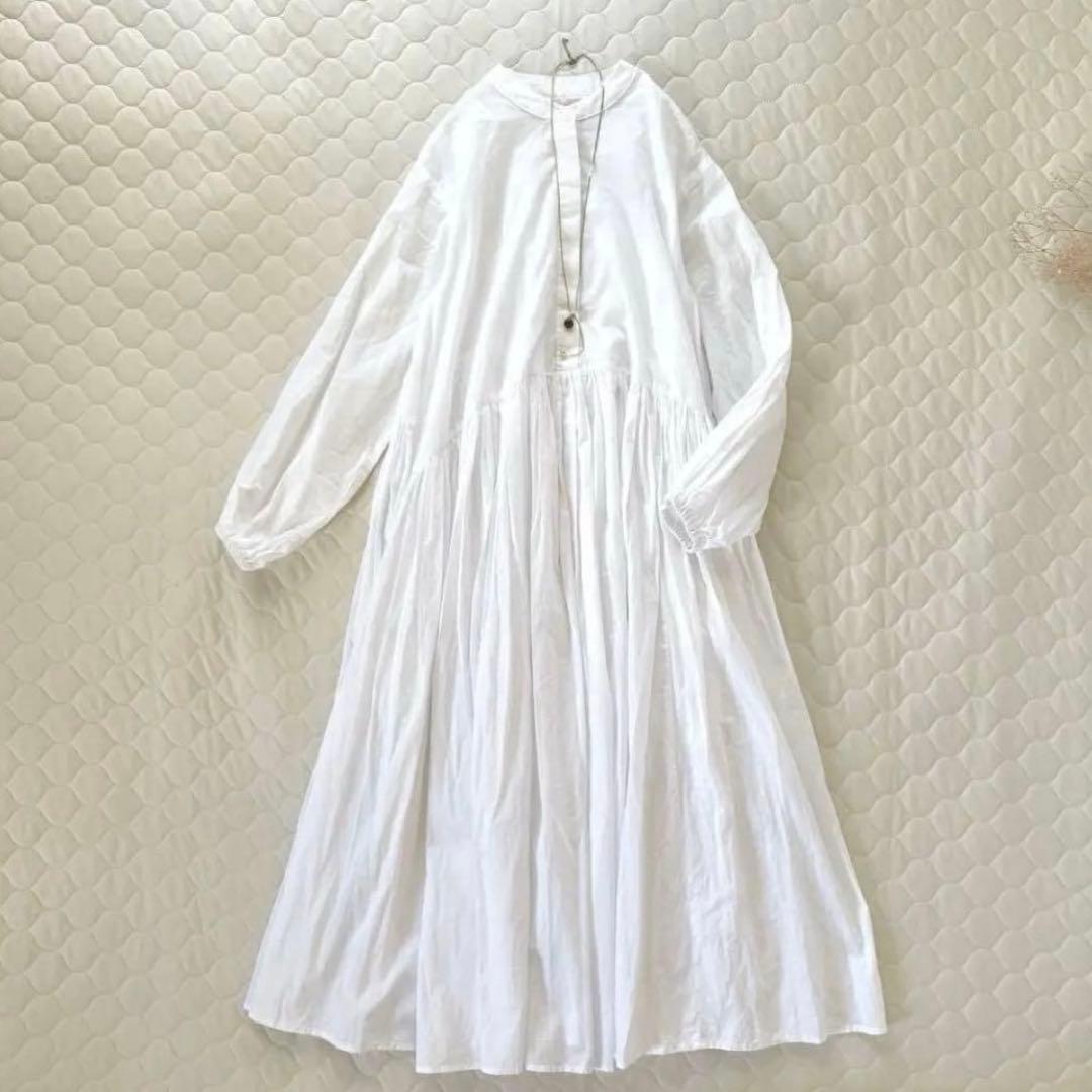 BEARDSLEY ギャザーワンピース　ホワイト　サイズ1 ベストとも◎