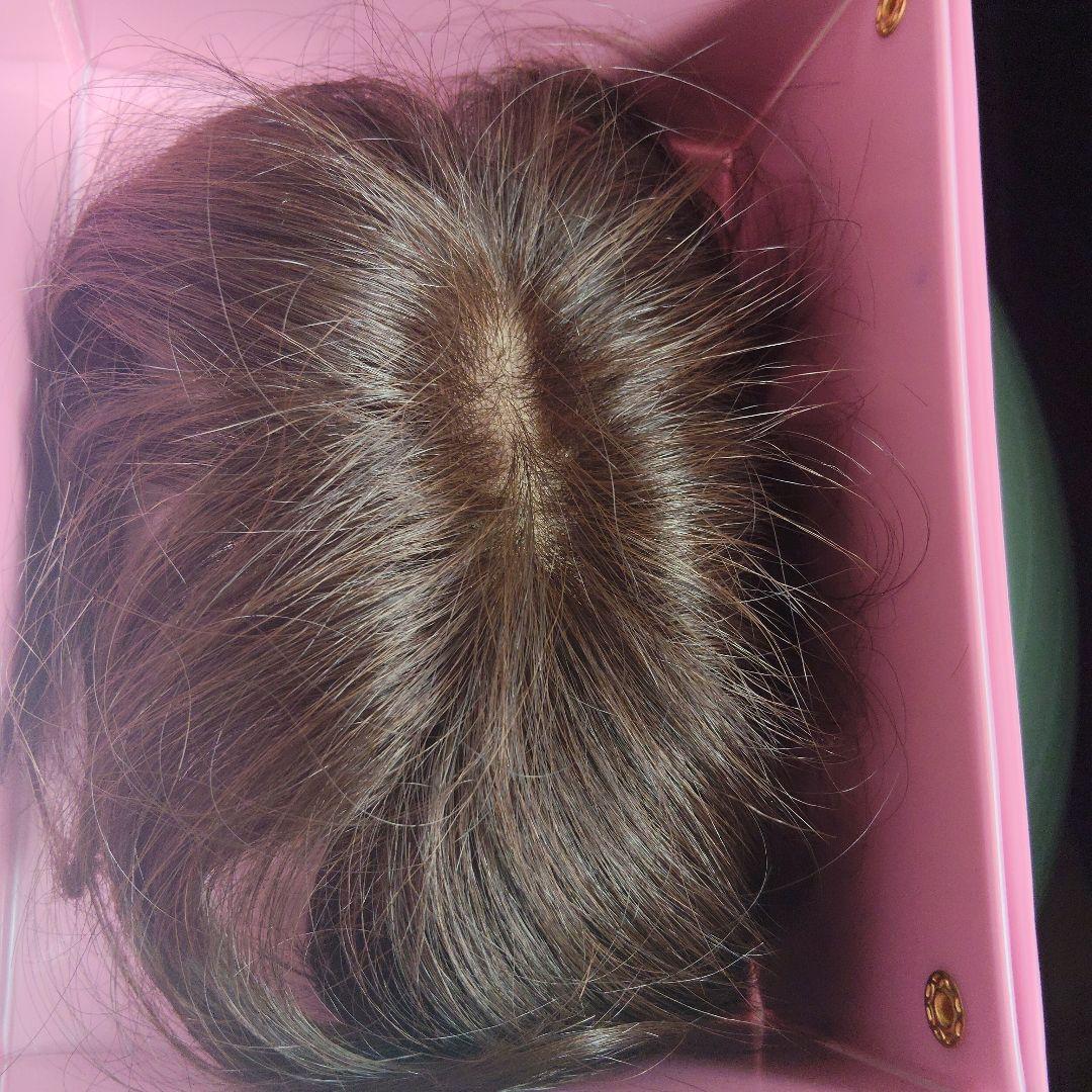 ユキの部分ウイッグ　人毛50%　耐熱糸50%