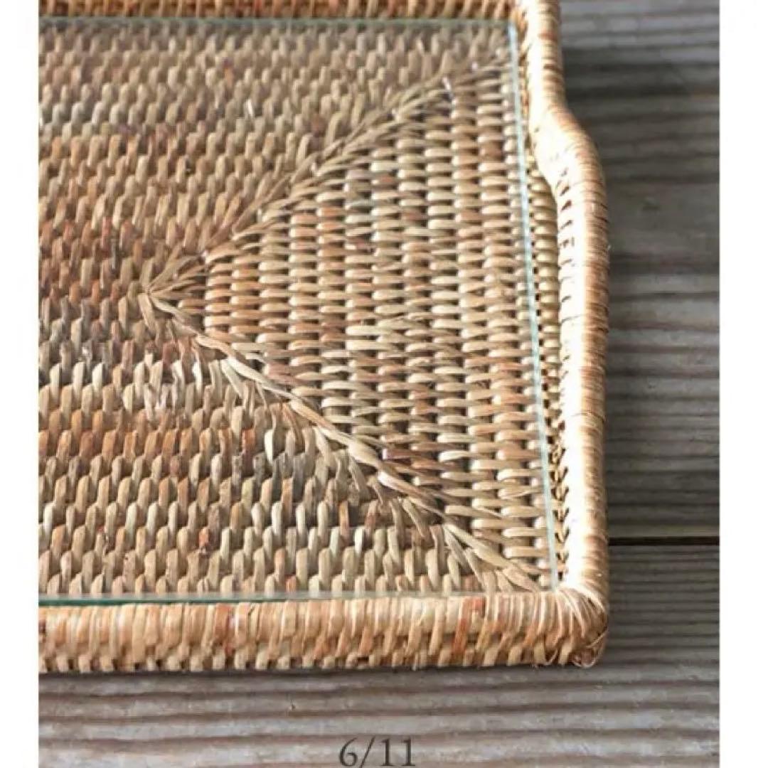 バオルジィ♡ラタンガラストレー♡Sサイズ♡サラグレース♡美品♡ナチュラルカラー