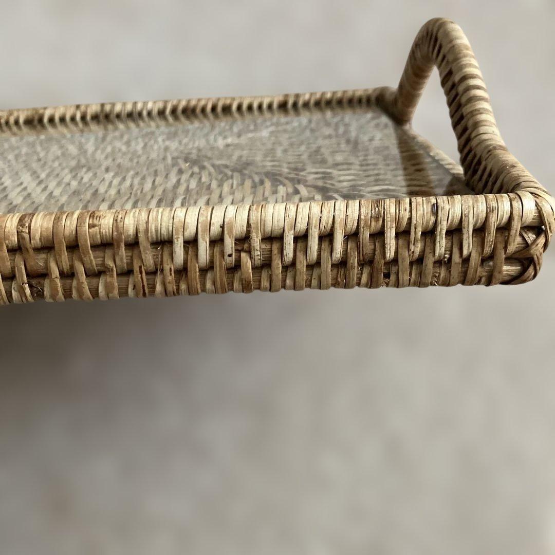 バオルジィ♡ラタンガラストレー♡Sサイズ♡サラグレース♡美品♡ナチュラルカラー