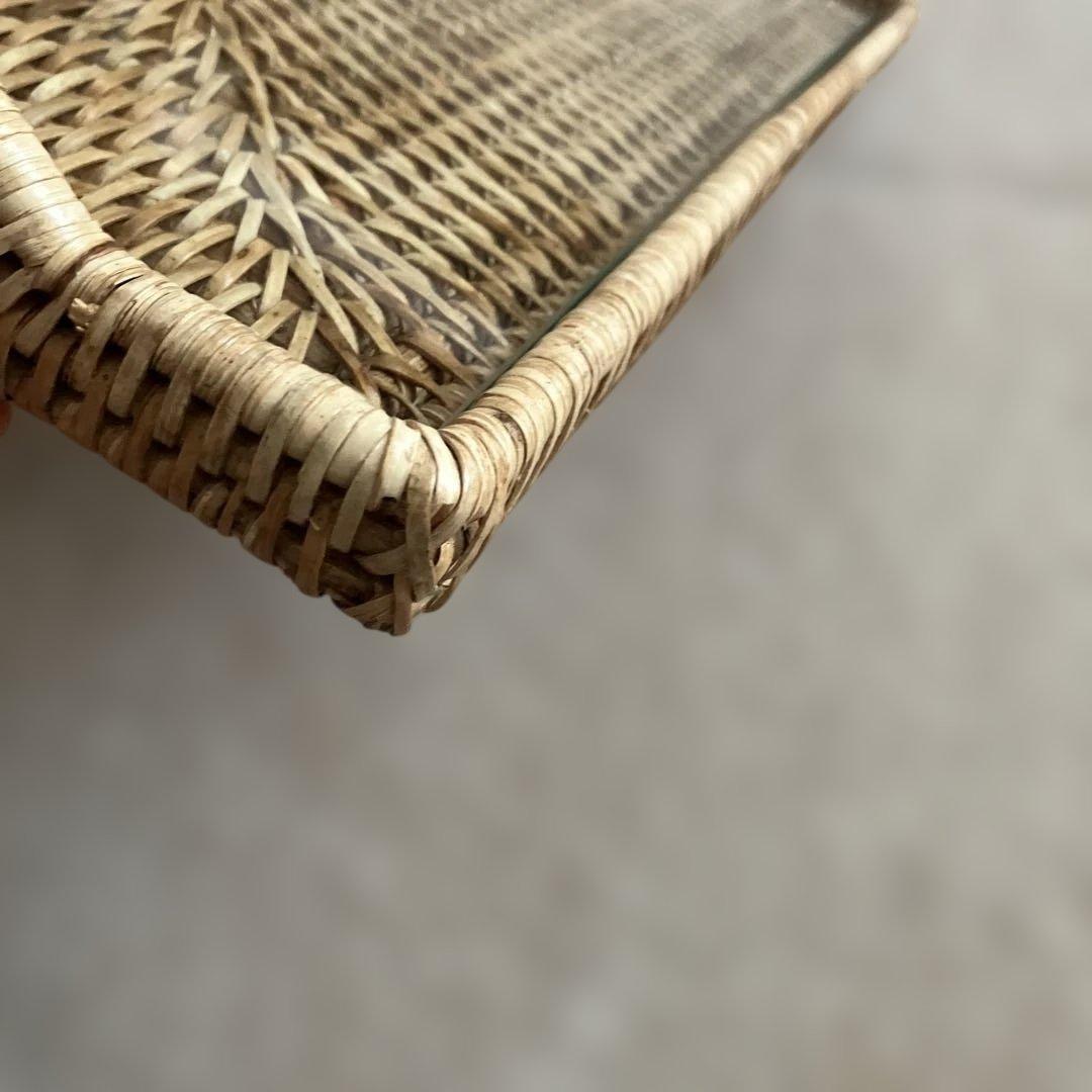 バオルジィ♡ラタンガラストレー♡Sサイズ♡サラグレース♡美品♡ナチュラルカラー