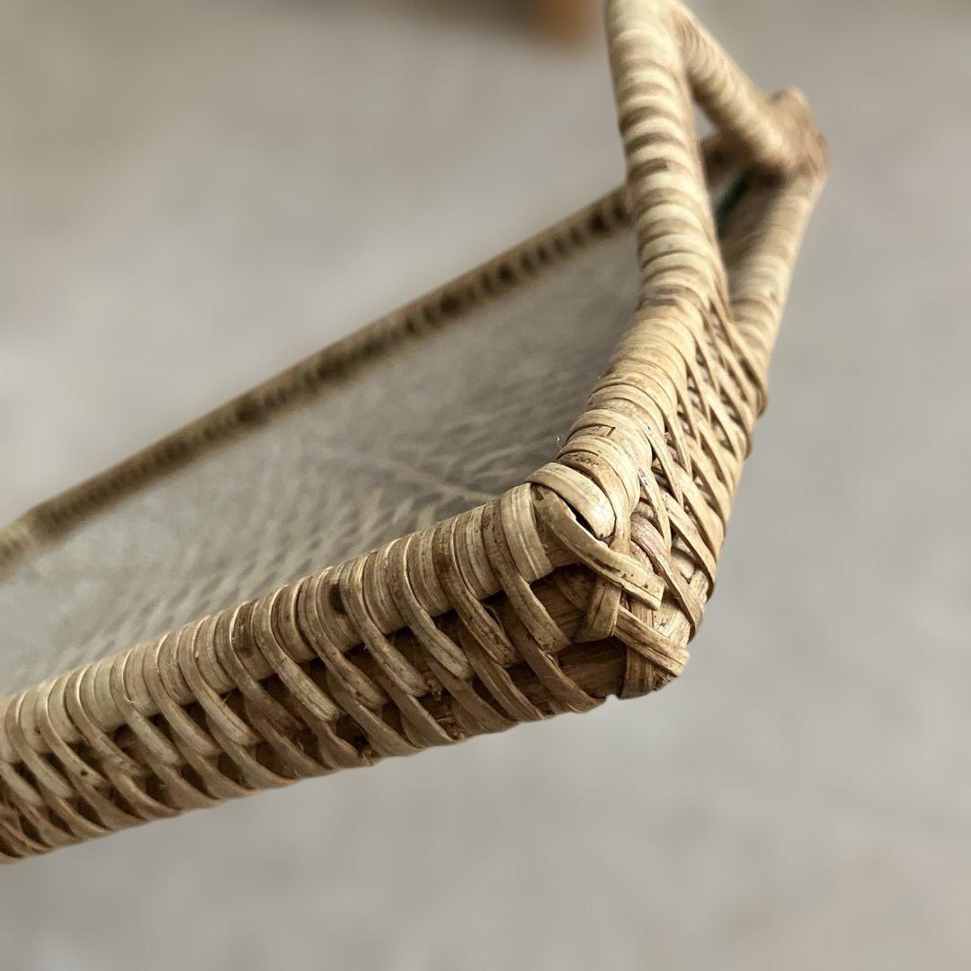 バオルジィ♡ラタンガラストレー♡Sサイズ♡サラグレース♡美品♡ナチュラルカラー