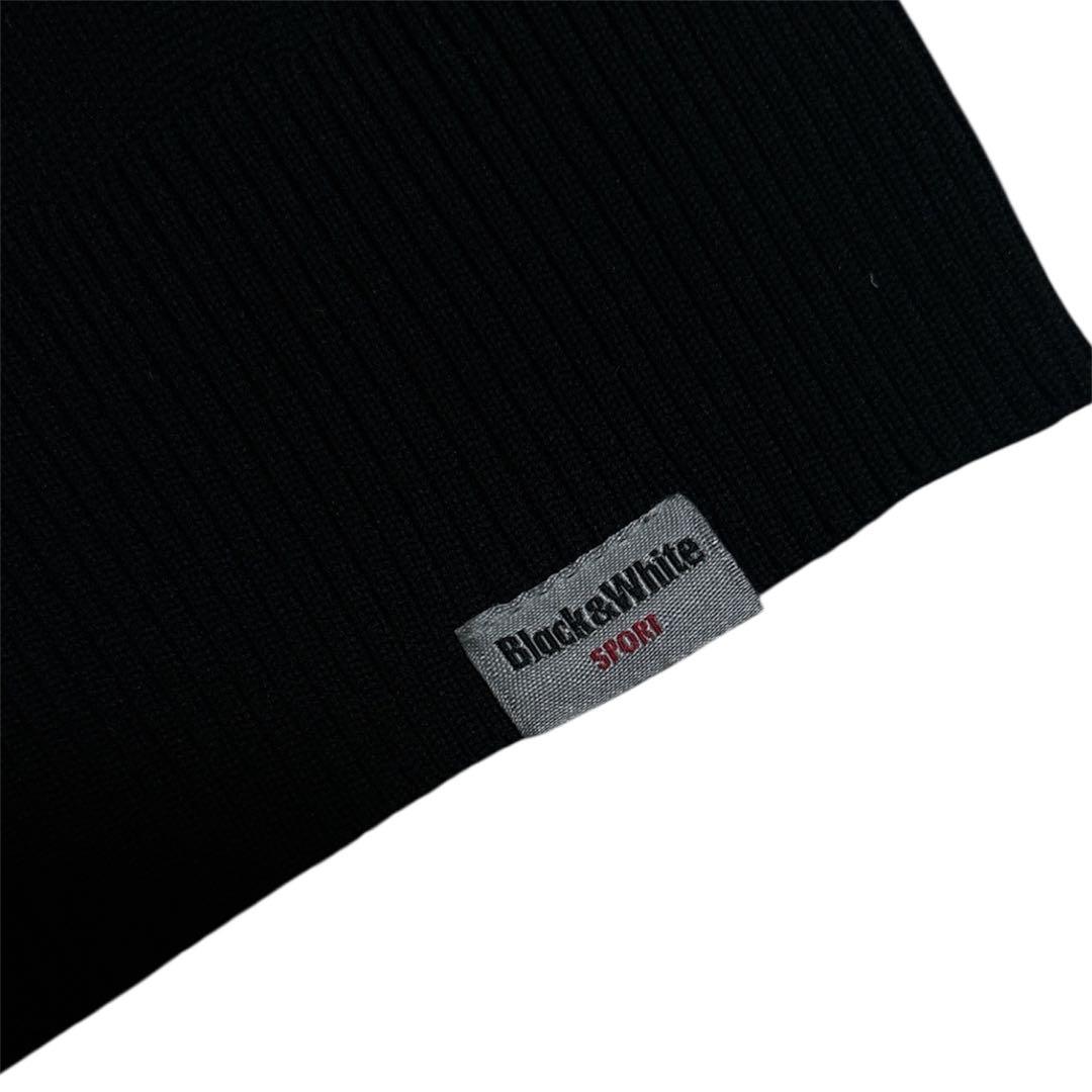 BLACK&WHITE ノースリーブニットベスト