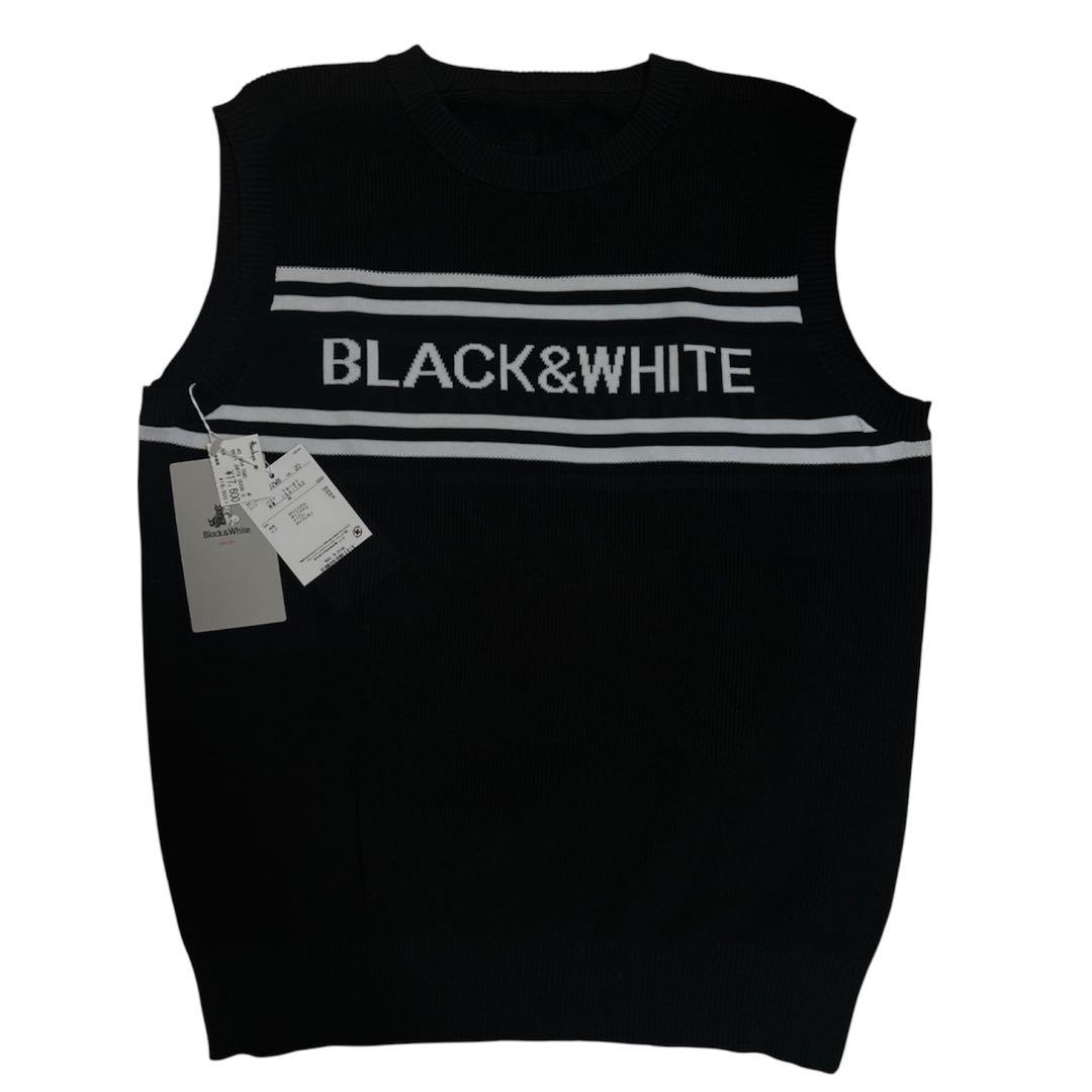 BLACK&WHITE ノースリーブニットベスト