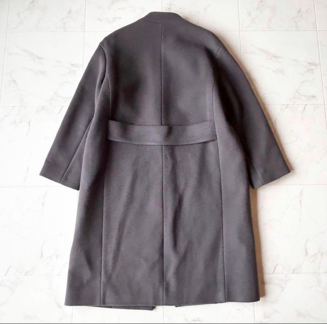 ✨美品✨ノーブル✨ウールカシミヤコート　グレー　38