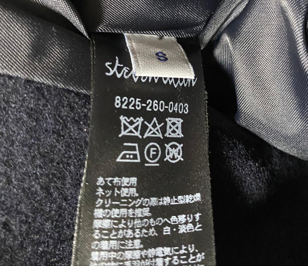 Steven Alan カシミヤ混 ウールビーバーテントコート S ネイビー