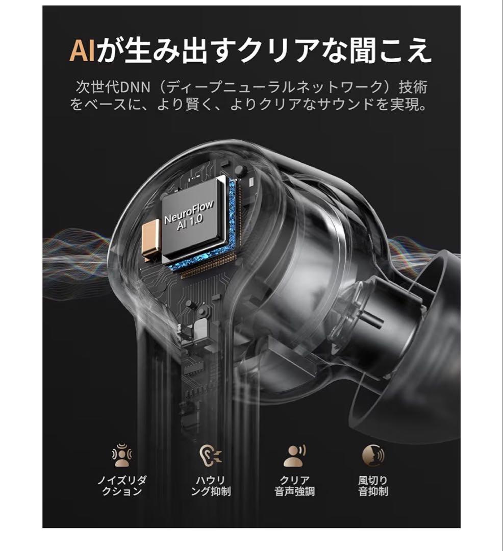 Cearvol 集音器 Bluetooth5.3 イヤホン Diamond X1