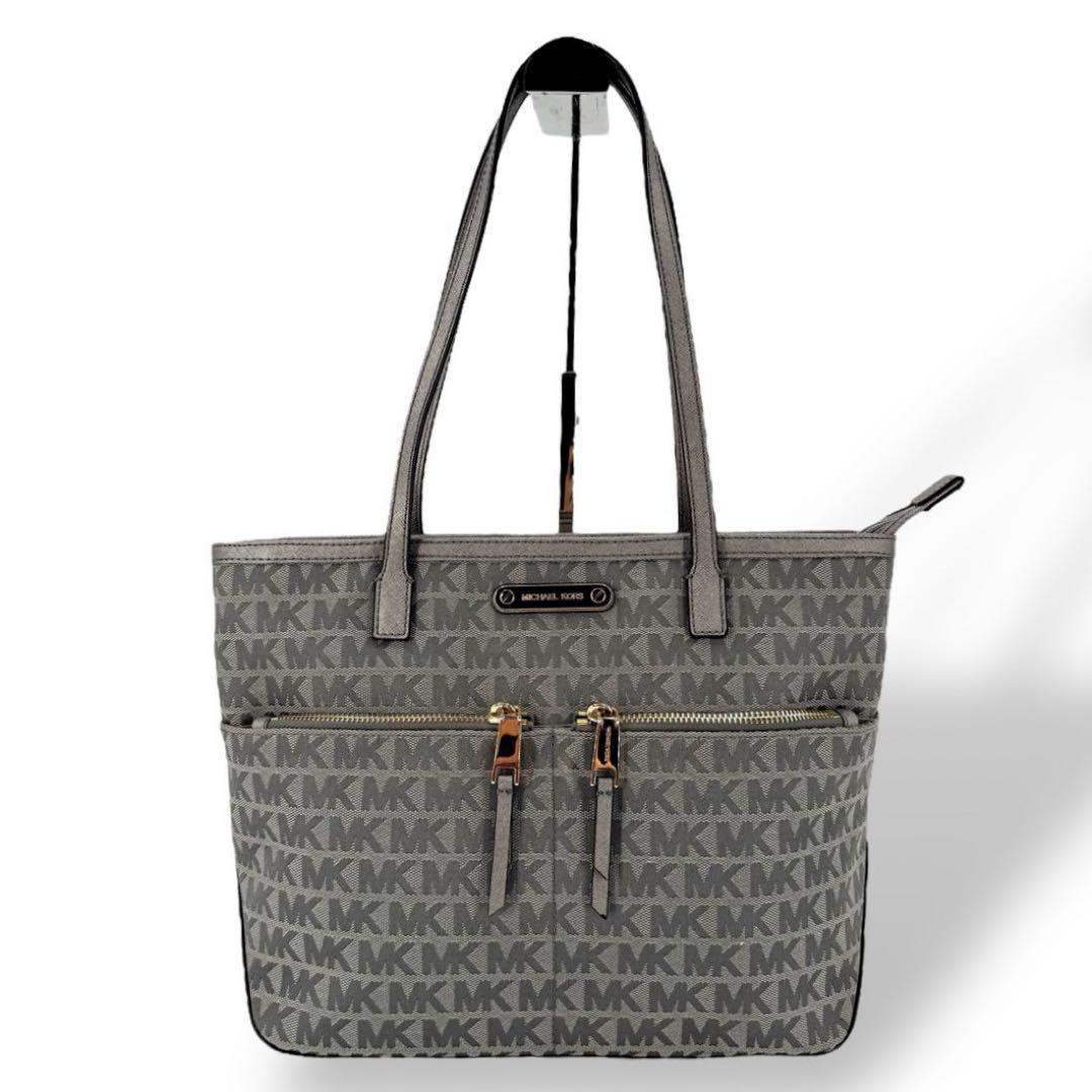 《極美品》マイケルコース トートバッグ MK刺繍 シグネチャー 肩掛け A4収納