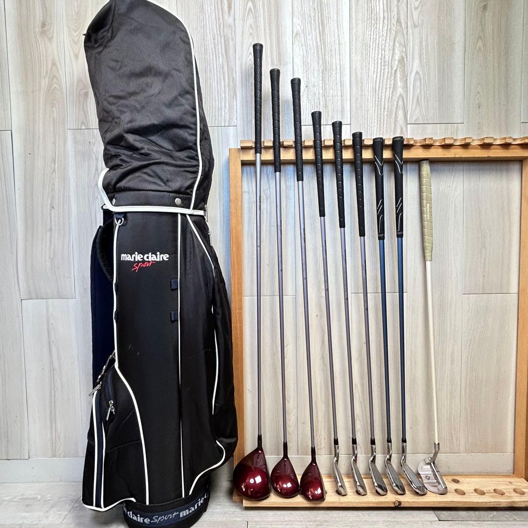 【レディース右】マリクレール ubiz レディースゴルフセット　初心者　デビュー