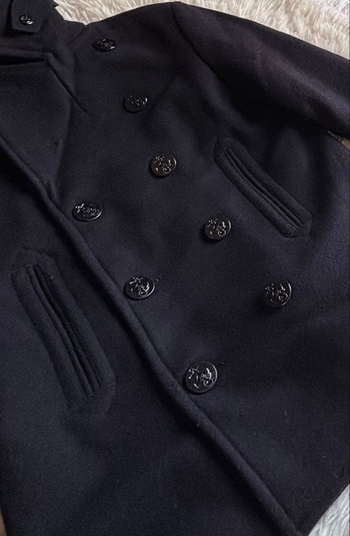 デニム&サプライラルフローレン　ネイビーウールPコート　未使用