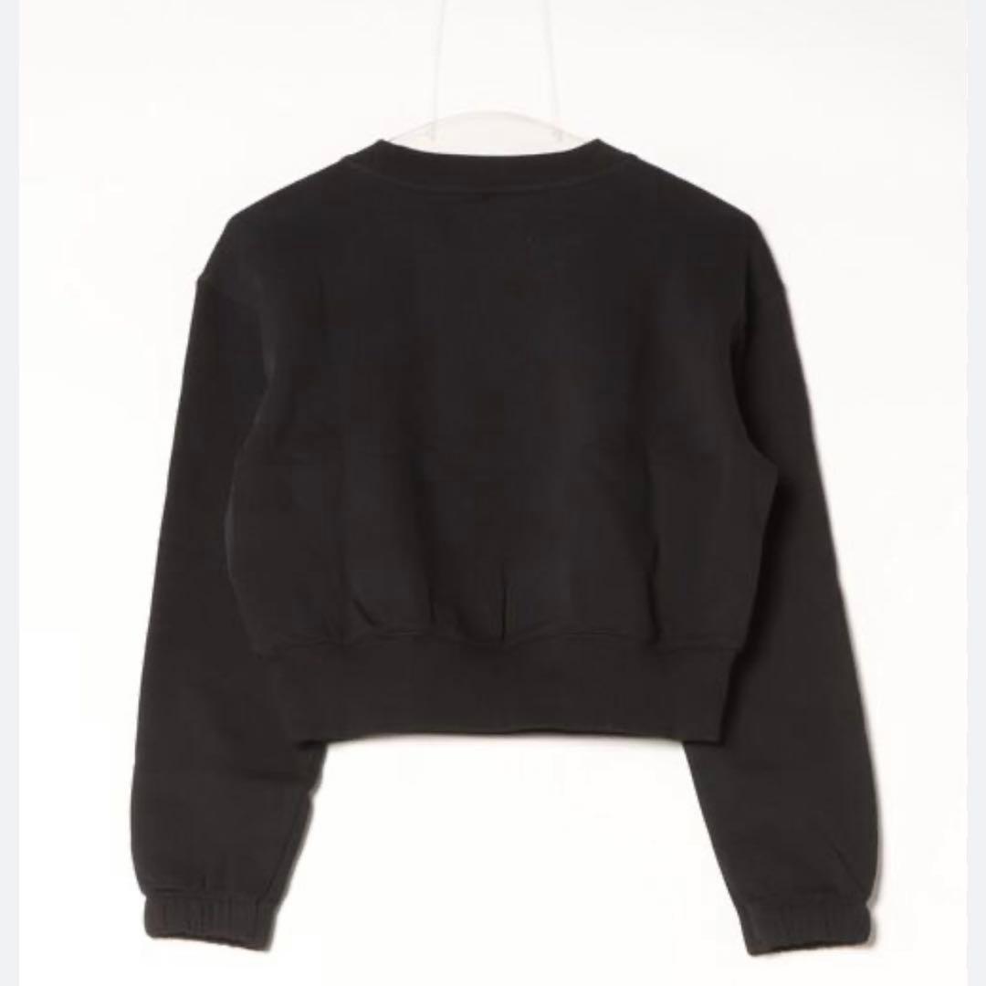   クロップドスウェットシャツ ブラック sサイズ