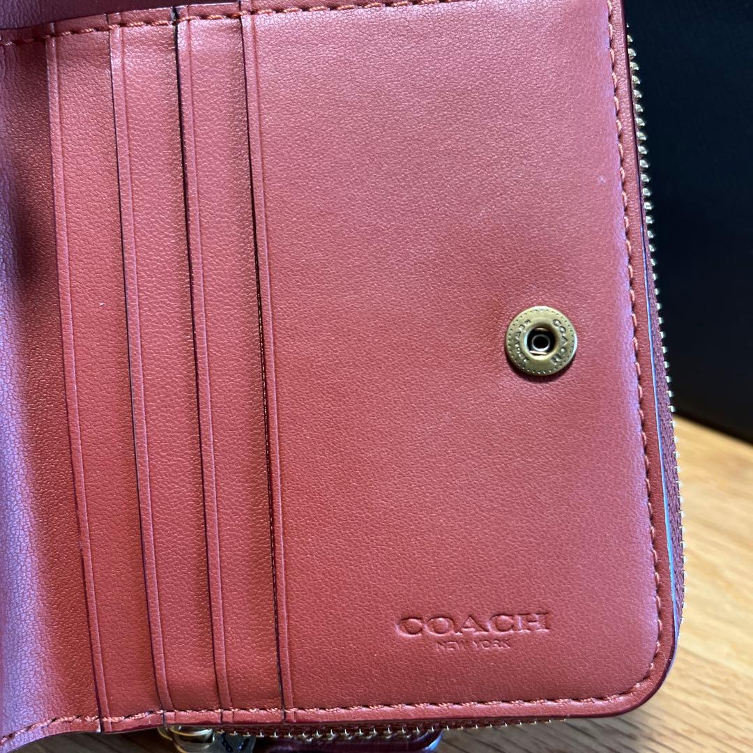 コーチ 二つ折り財布 ブラウン/ベージュ