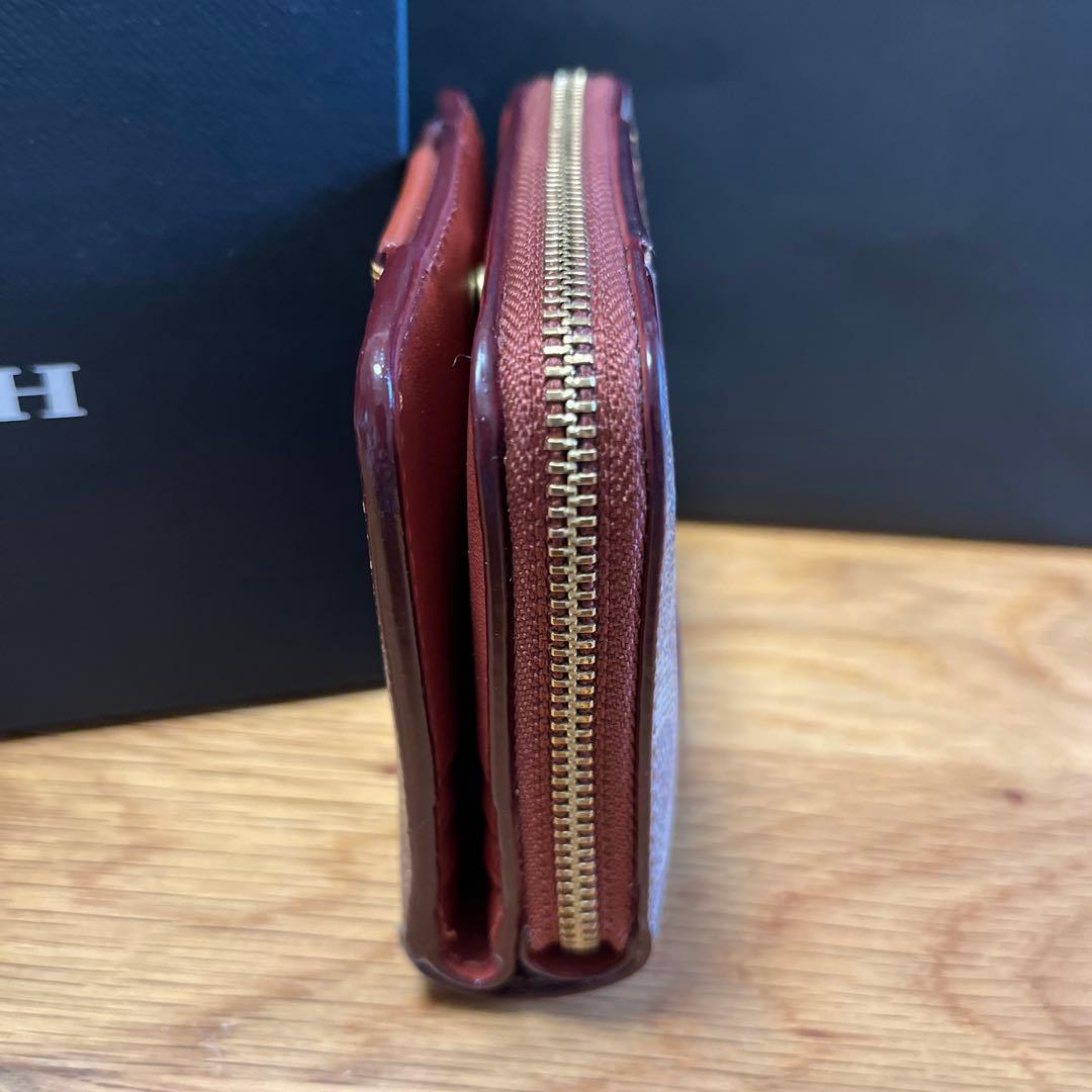 コーチ 二つ折り財布 ブラウン/ベージュ