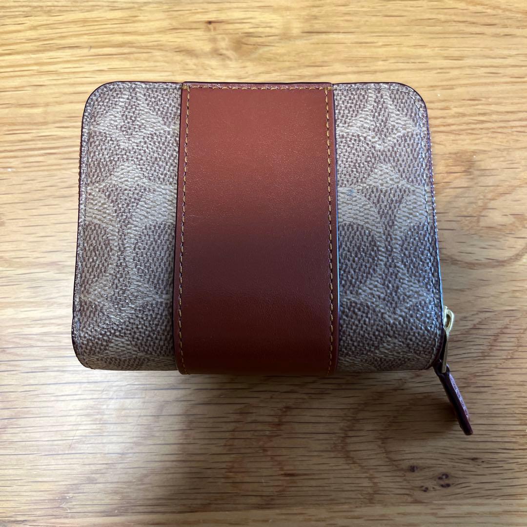 コーチ 二つ折り財布 ブラウン/ベージュ