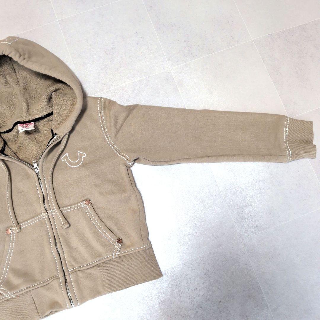 トゥルーレリジョン ジップパーカー USA製 S ロゴ Y2K　アメリカ製