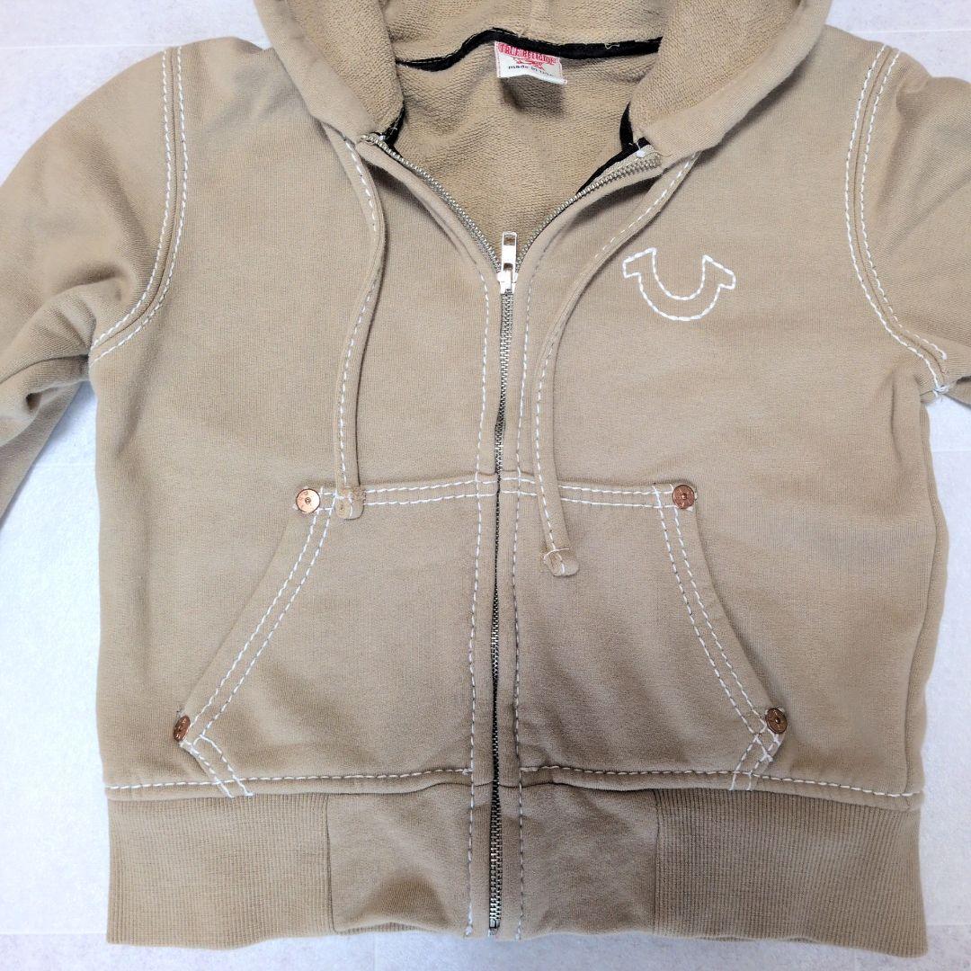 トゥルーレリジョン ジップパーカー USA製 S ロゴ Y2K　アメリカ製