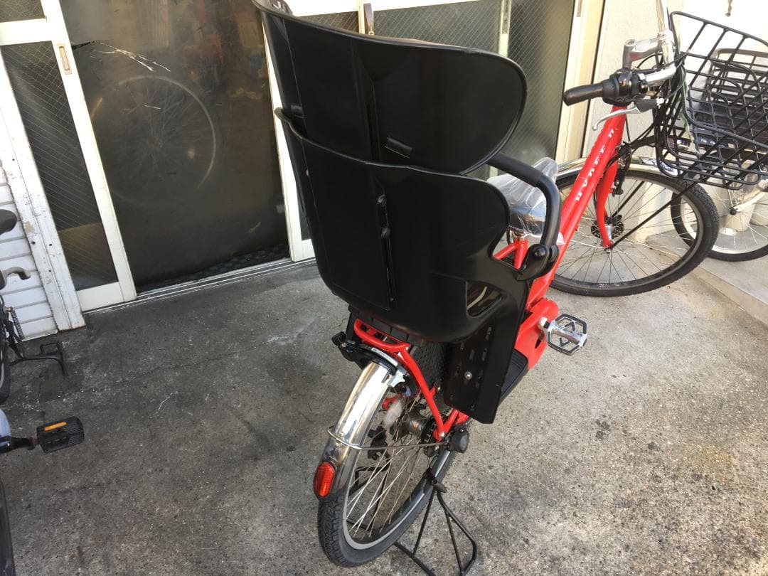 地域限定送料無料　ハイディツー　12,3AH　子供乗せ　赤　神戸市　電動自転車