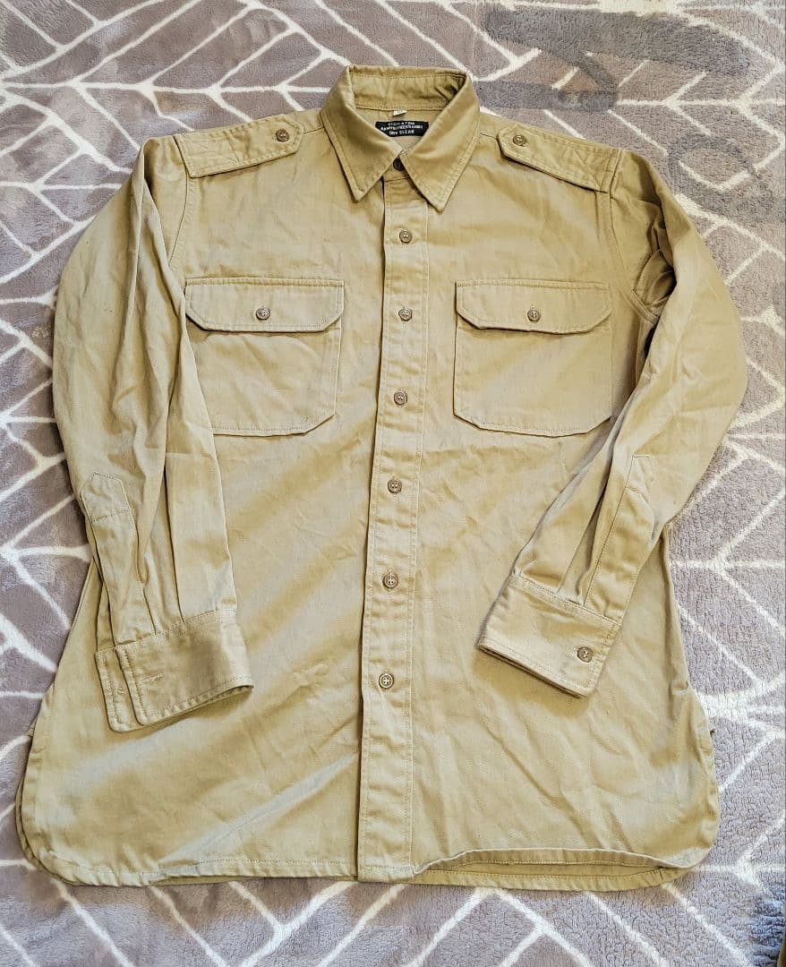 ww2 米軍 チノ カーキ シャツ&ズボンセットアメリカ軍 レプリカ 中田商店