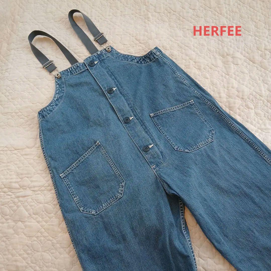 HERFEE デニムブルー オーバーオール